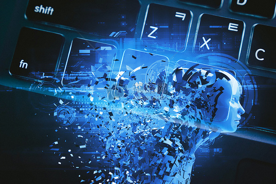 科技鍵盤創(chuàng)意背景圖片下載-正版圖片500462033